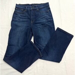Lucky Brand Jeans Womens 12/31 Zoe High Rise Straight Leg Dark Wash Blue